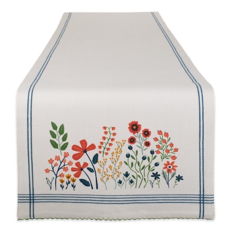 Fastfood 14 x 72 in. Flower Garden Embellished Table Runner FA2567641